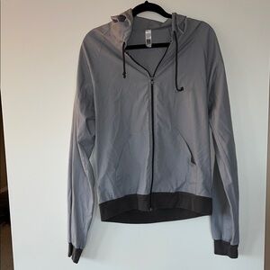American Apparel Gray Zip-Up windbreaker Hoodie
